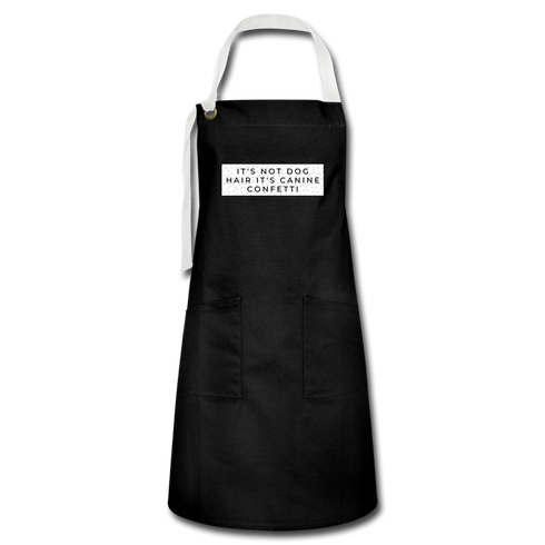 Canine Confetti Artisan Apron - black/white